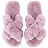 Fake Fur Sliders, Fioletowy