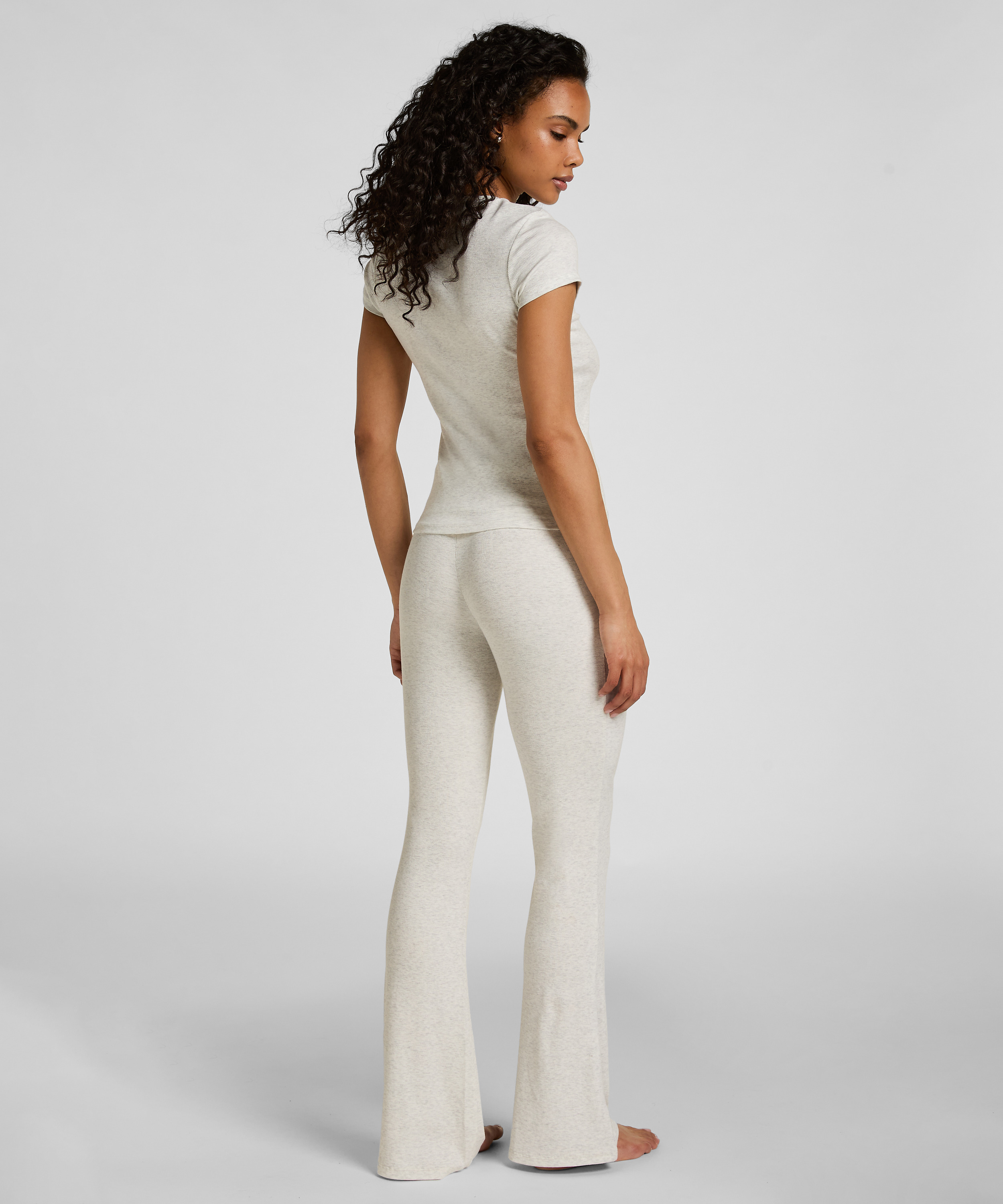Flared Lounge Pants, Szary, main