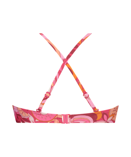 Nieusztywniona góra od bikini z fiszbinami Miami, Różowy