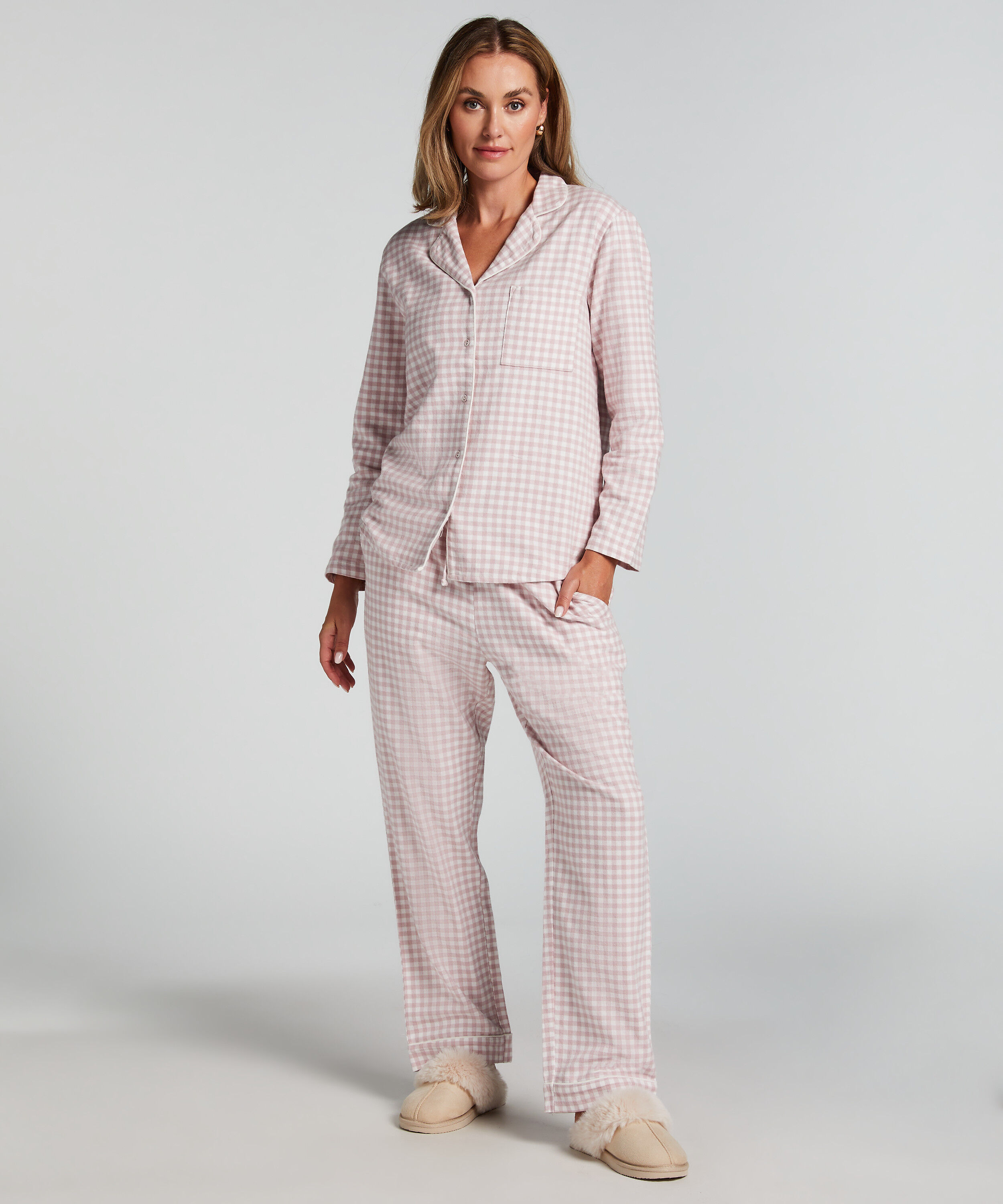 Top piżamowy Flanel Essentials, Fioletowy