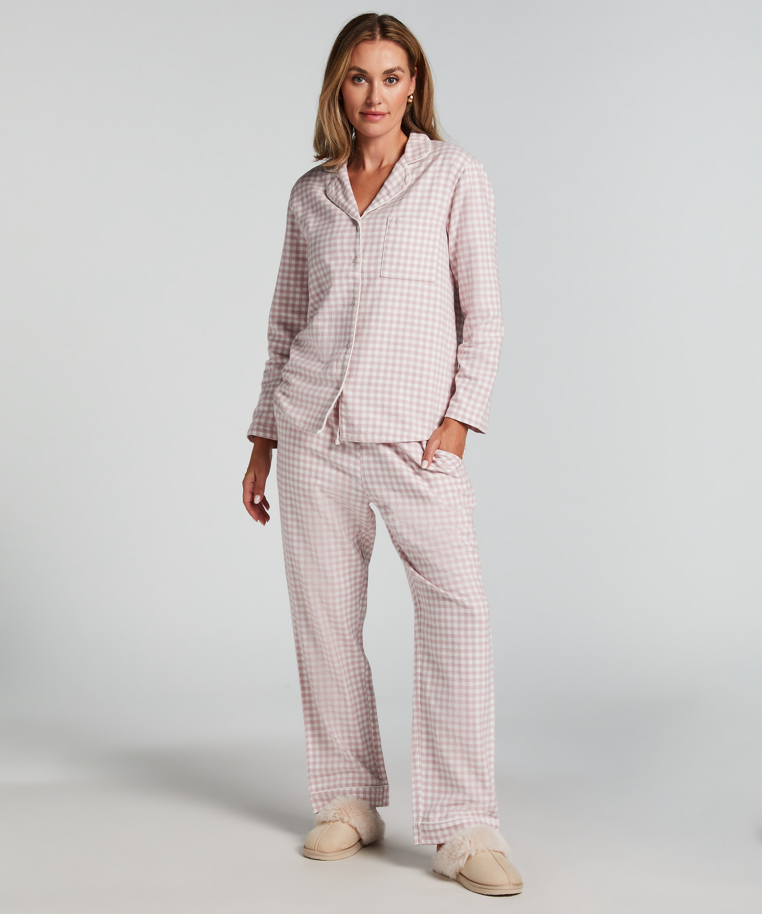 Top piżamowy Flanel Essentials, Fioletowy, main