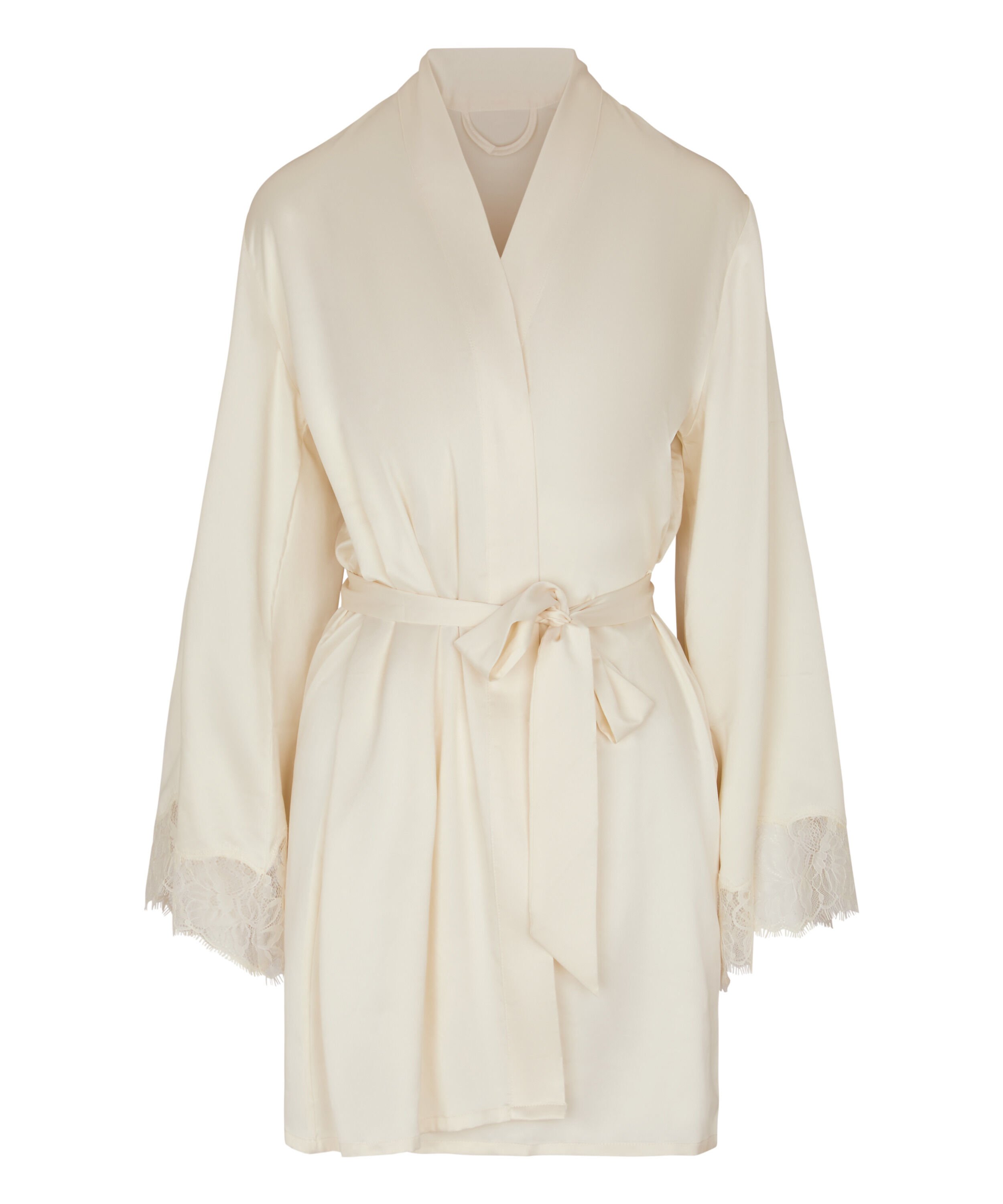 Satynowe kimono Valerie, Biały