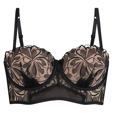 Reem Padded Underwired Bra, Czarny