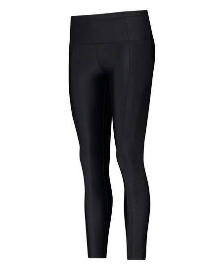 Legginsy sportowe z wysokim stanem HKMX Shine On, Czarny