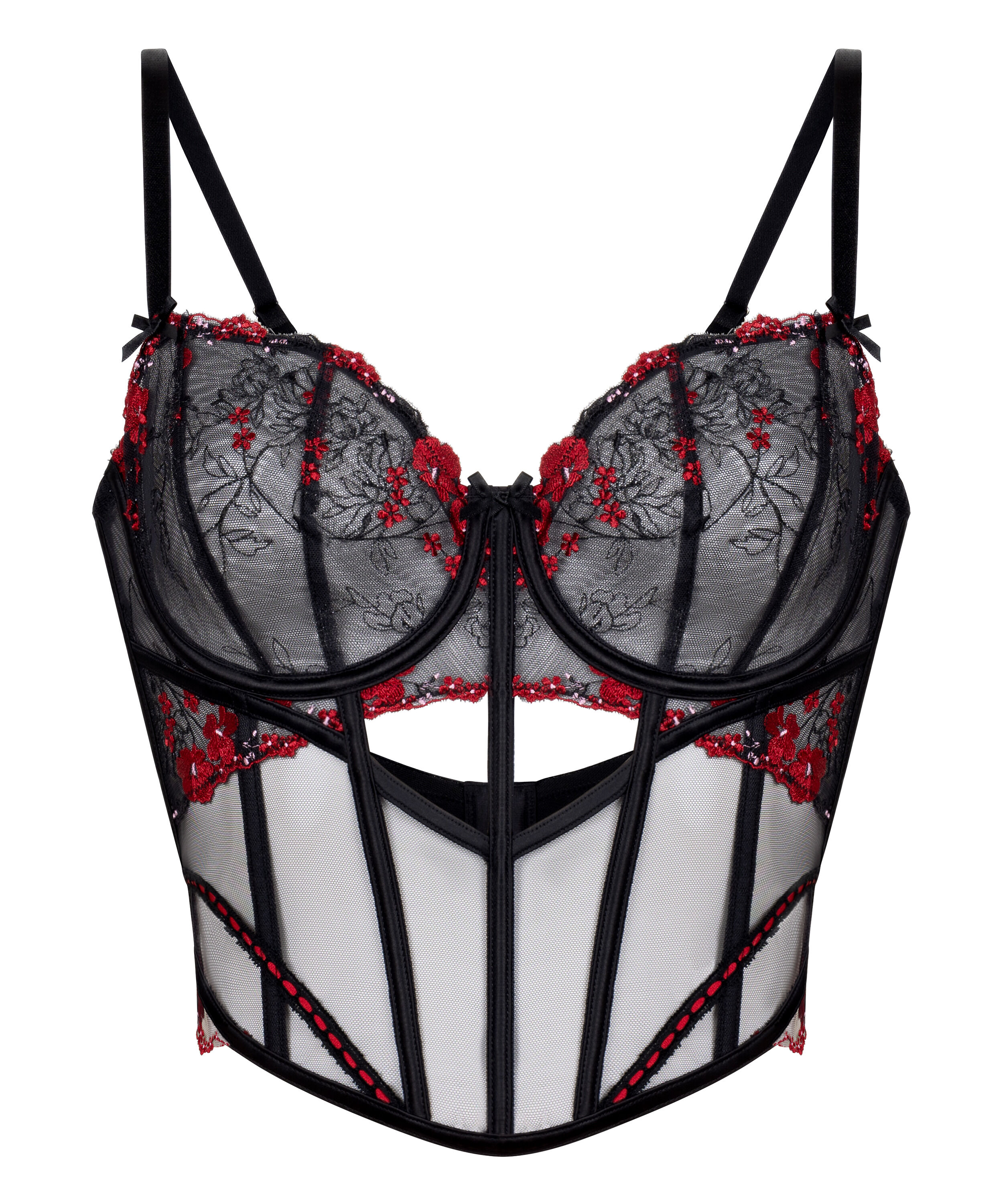 Gorset Peonie, Czarny