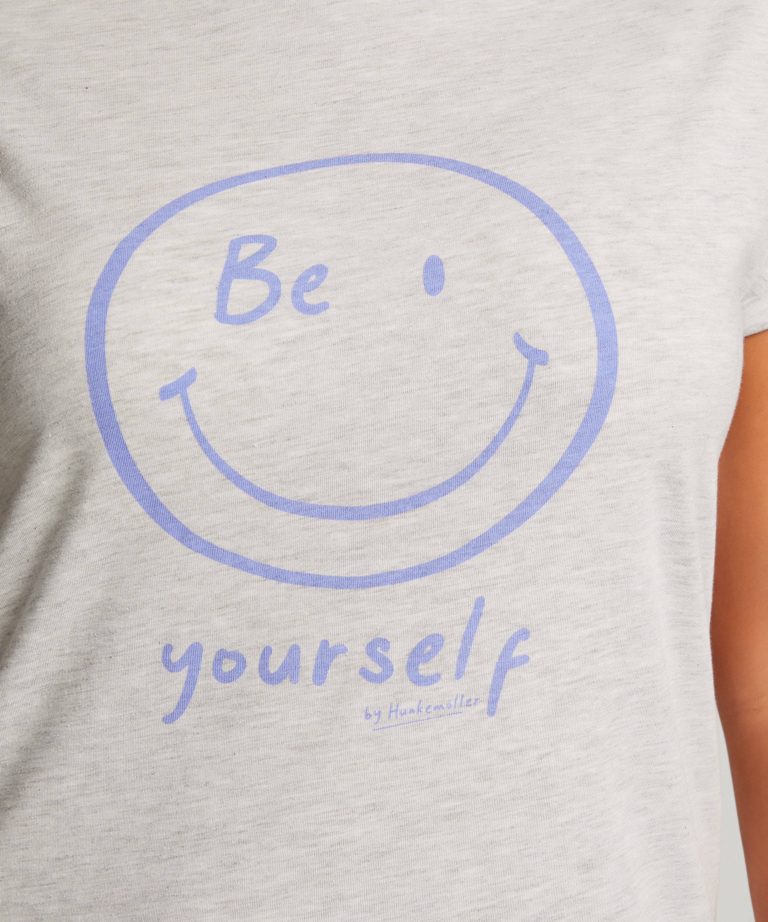 Koszula nocna z okrągłym dekoltem, Szary, main