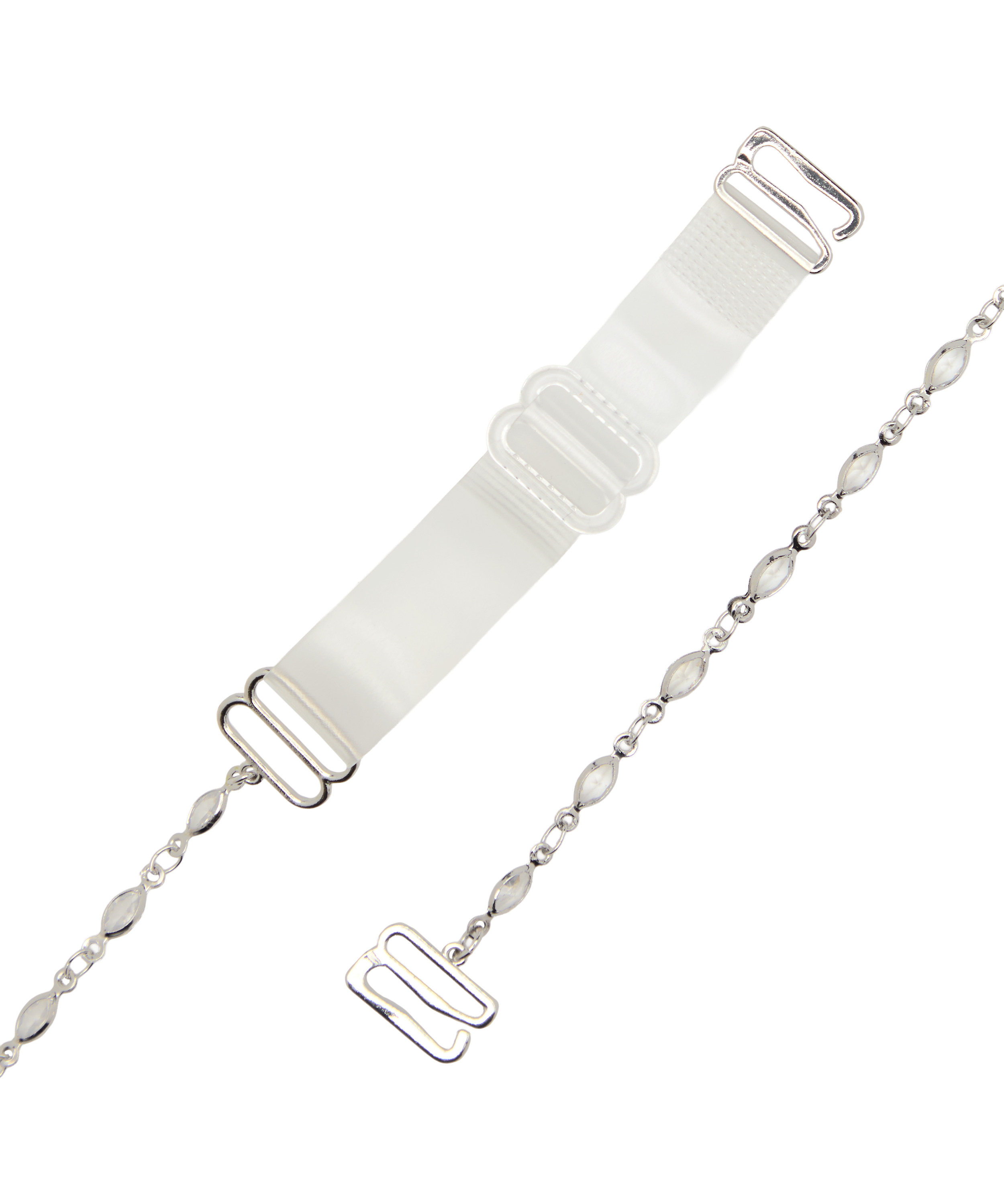 Jewel Bra Straps, Szary, main