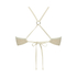 Crochet Bikini push-up Lurex Top, Biały