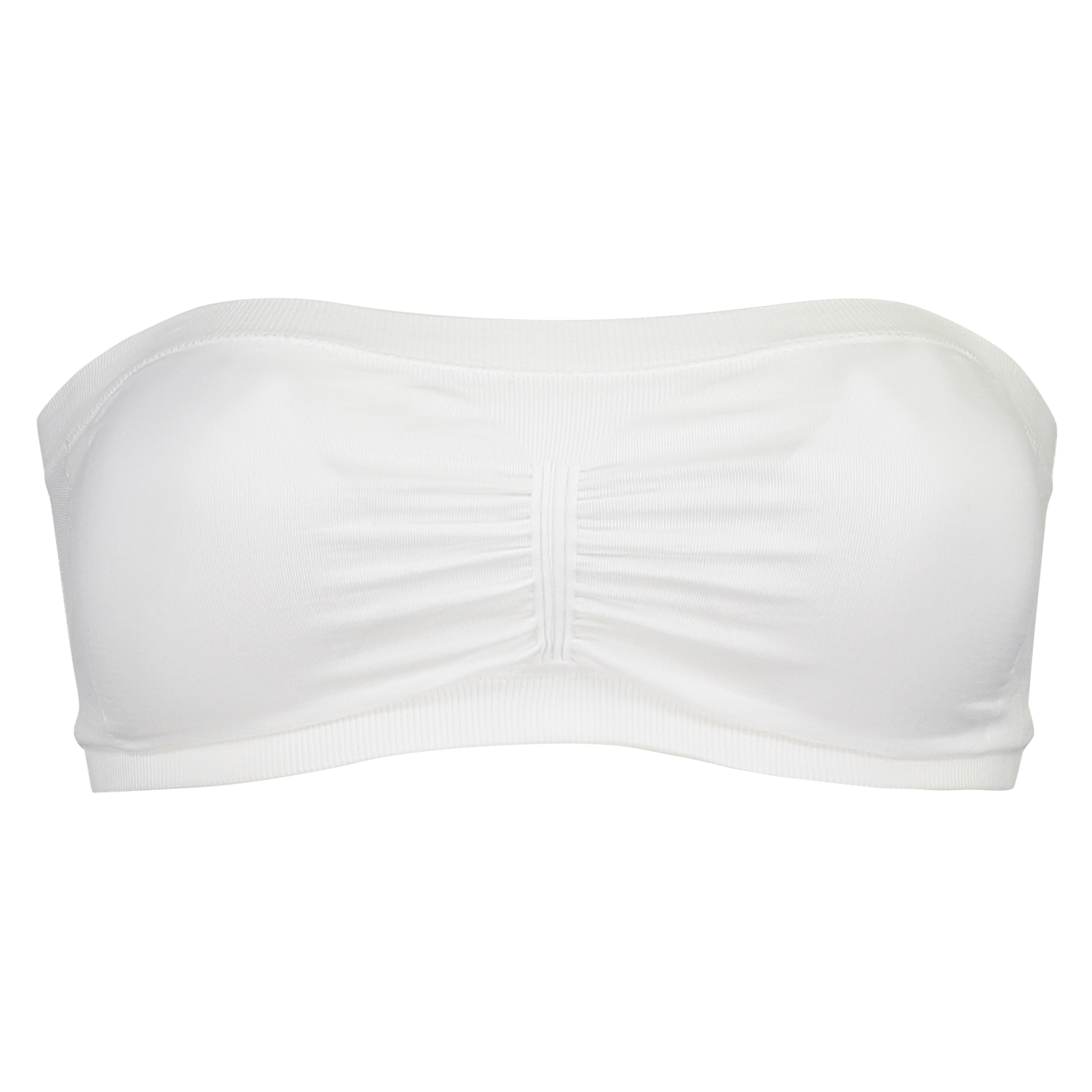 Bezszwowy top bandeau, Biały, main