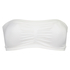 Bezszwowy top bandeau, Biały
