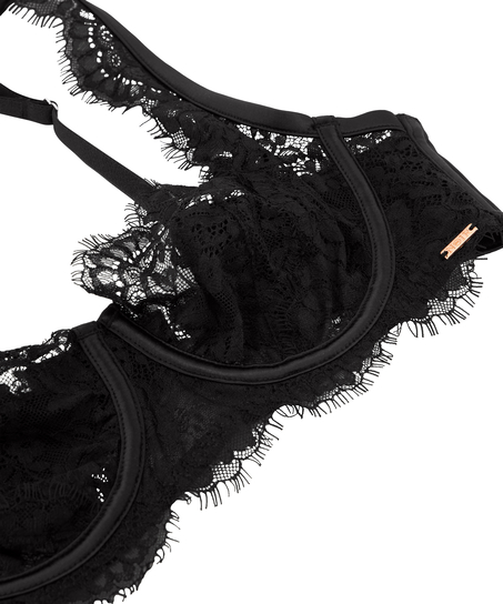 Nieusztywniany biustonosz z fiszbinami Chalice, Czarny