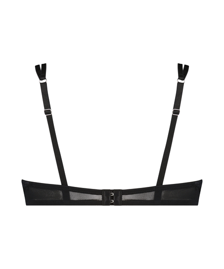 Nieusztywniany biustonosz z fiszbinami Amelie, Czarny