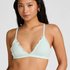 Mia Bralette - Tr&oacute;jkątny Biustonosz z Falbankami, Niebieski