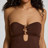Bandeau Bikini Top Madrid, Brązowy