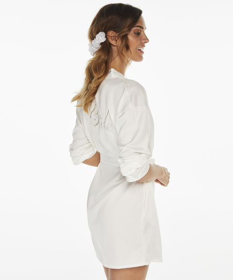 Satin Kimono Bridal, Biały