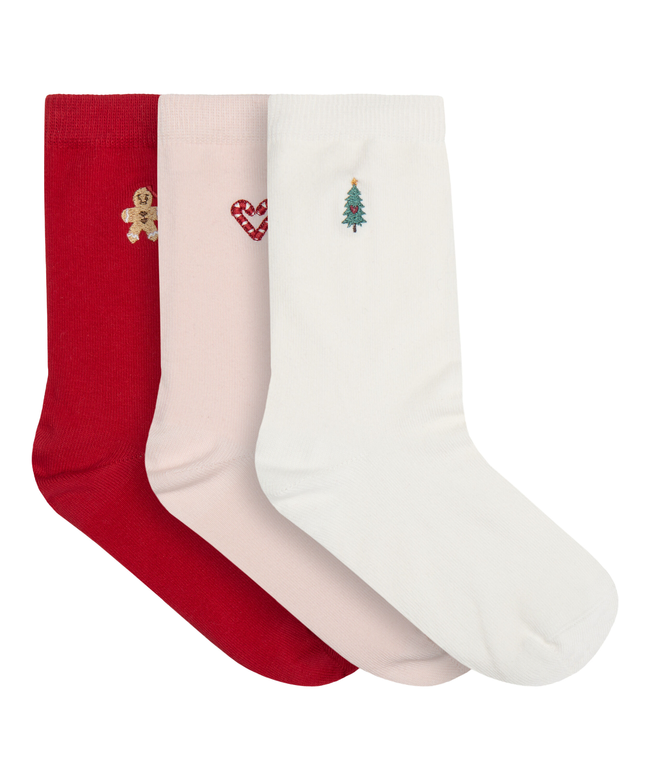 Skarpety 3 Pair Cotton, Czerwony