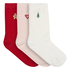Skarpety 3 Pair Cotton, Czerwony
