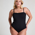 Kostium kąpielowy Bandeau Scallop, Czarny