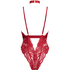 Body z otwartym krokiem Brandy Private, Czerwony