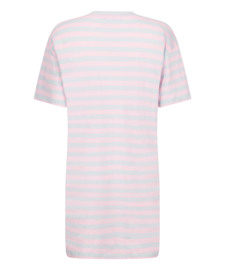 Koszula nocna z okrągłym dekoltem, Niebieski