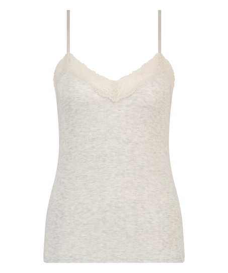 Cami lace top, Beżowy