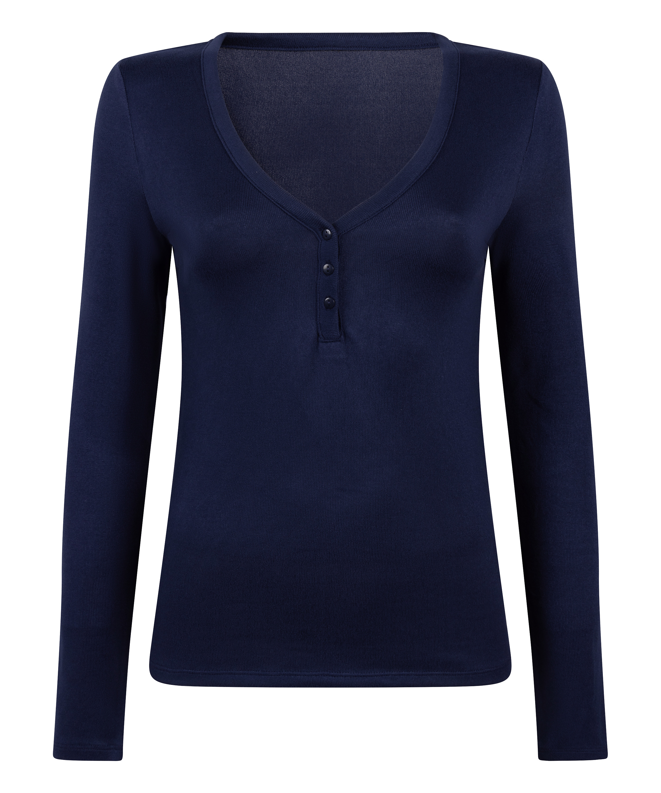 Top Henley do Piżamy, Niebieski, main