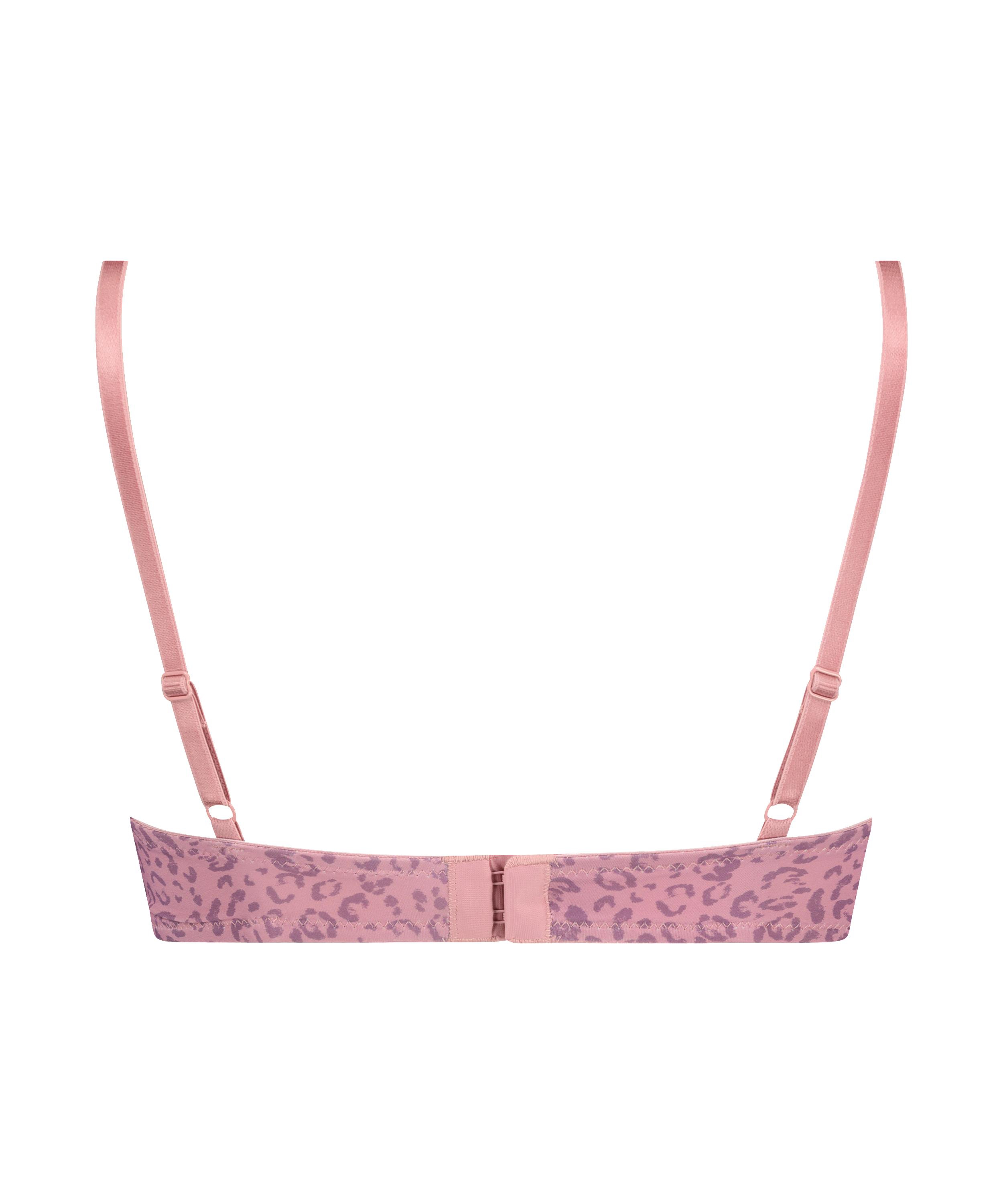 Usztywniony biustonosz z fiszbinami i zwierzęcym wzorem, Fioletowy, main