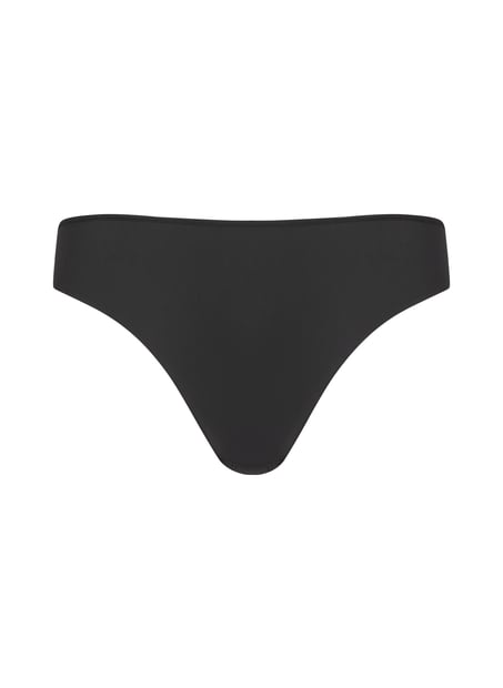 Niewidoczne pod ubraniem brazyliany z paskami i siateczką, Czarny