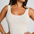 Singlet top z miękkiej bawełny, Beżowy