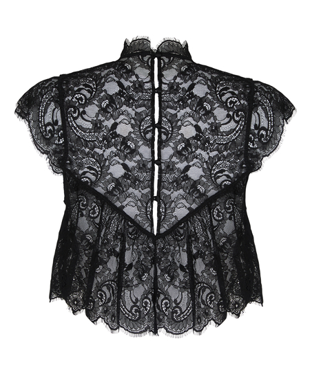 Top Allover Lace Legacy, Czarny