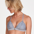 Marina Padded Triangle Bralette, Szary