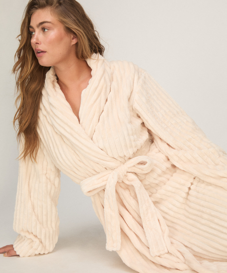Szlafrok Jacqueared Fleece, Biały