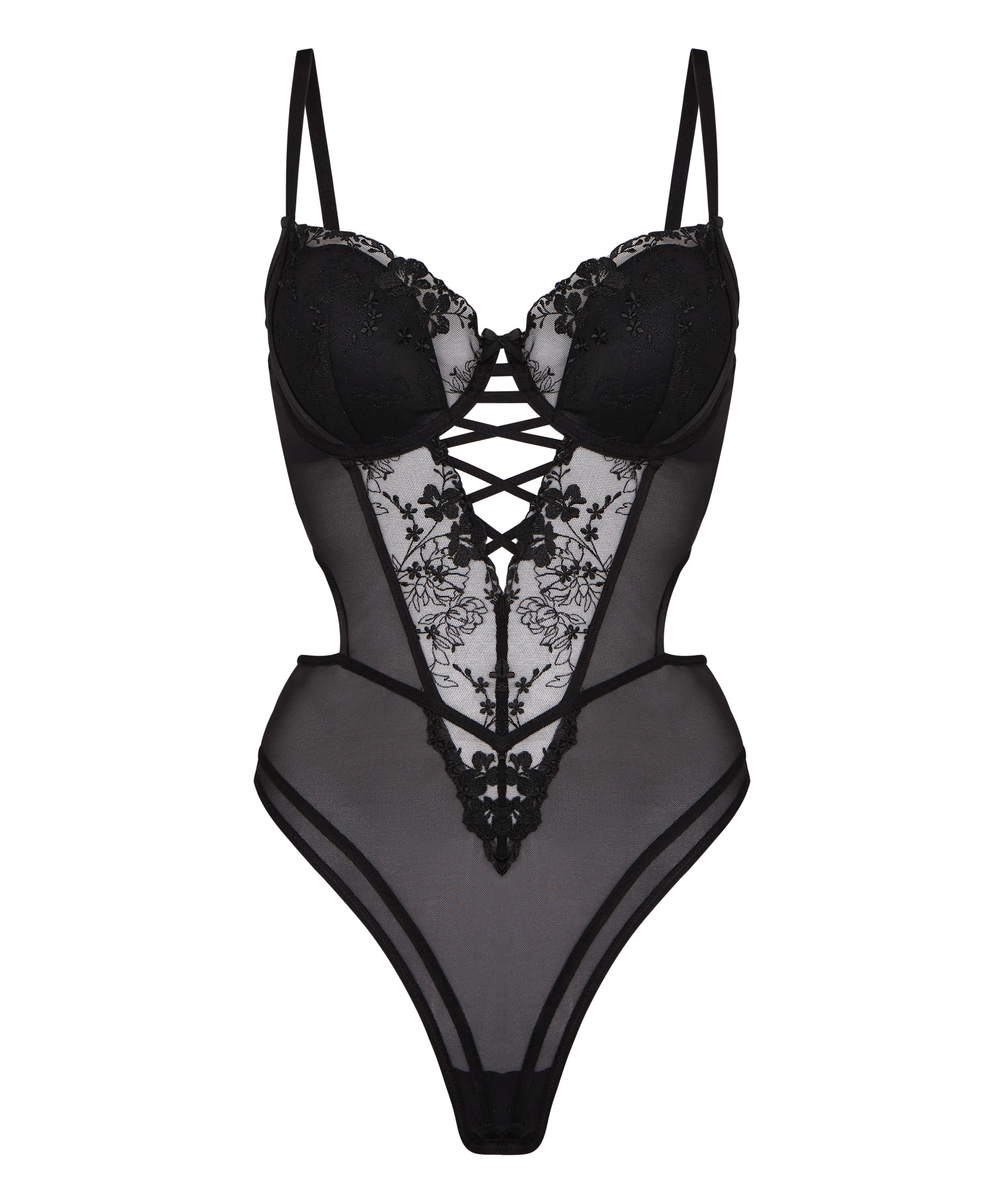 High Waisted Brazilian Miri, Czarny, main