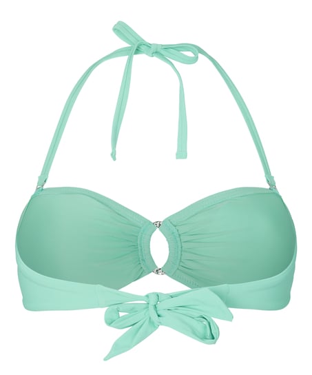 Luksusowy Top Bikini Bandeau z K&oacute;łkiem, Zielony