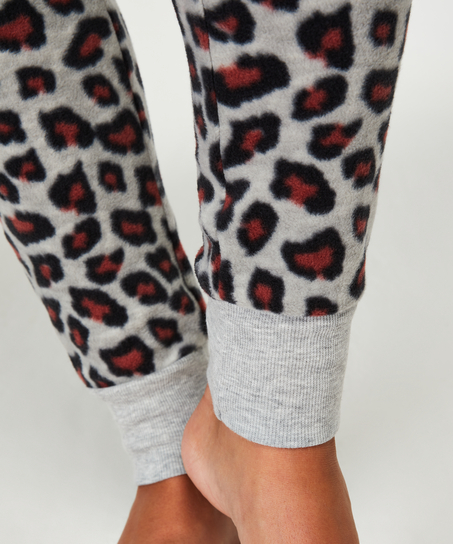 Micro Fleece Leggings, Szary