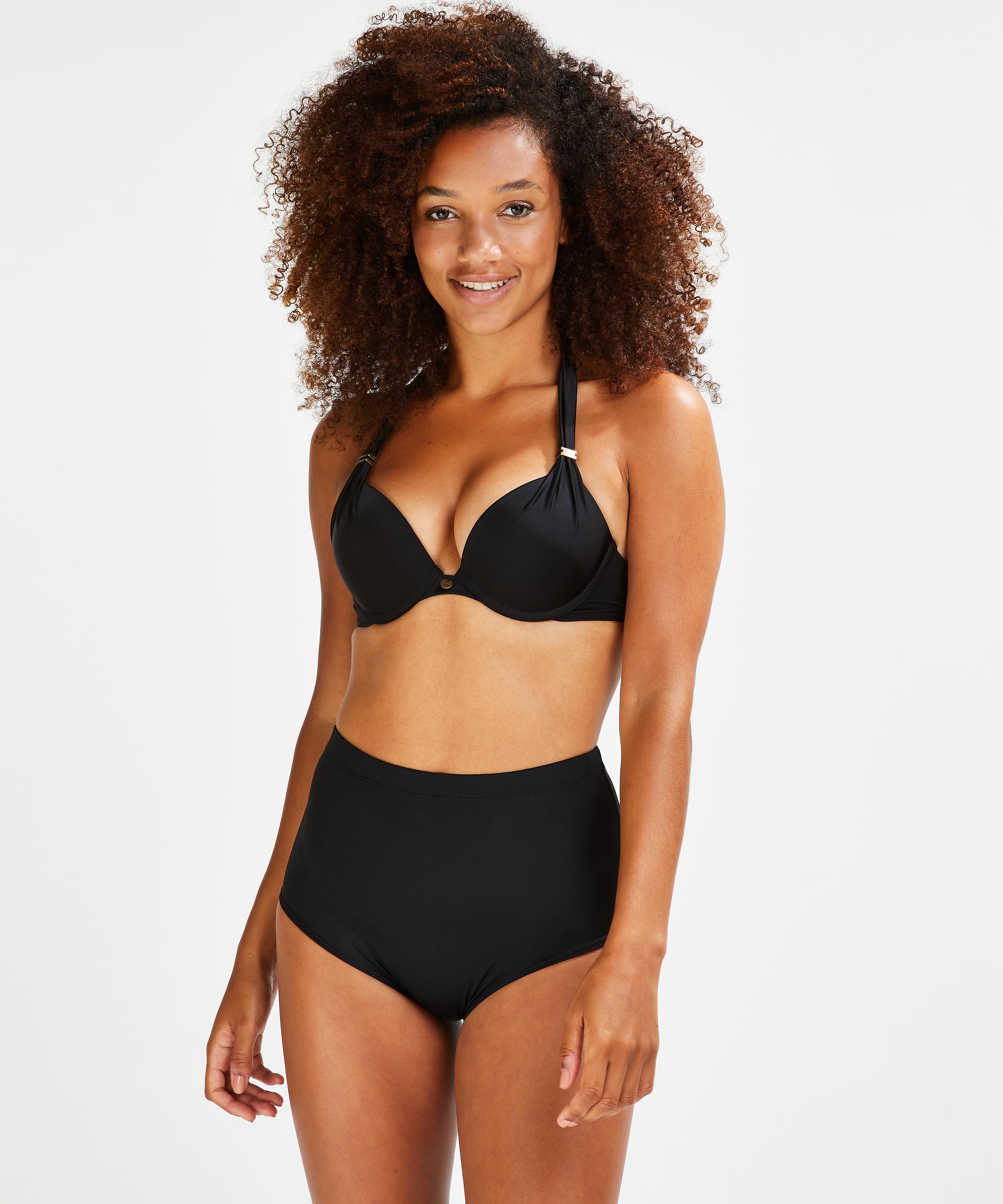 Bokserki od bikini basic, Czarny, main