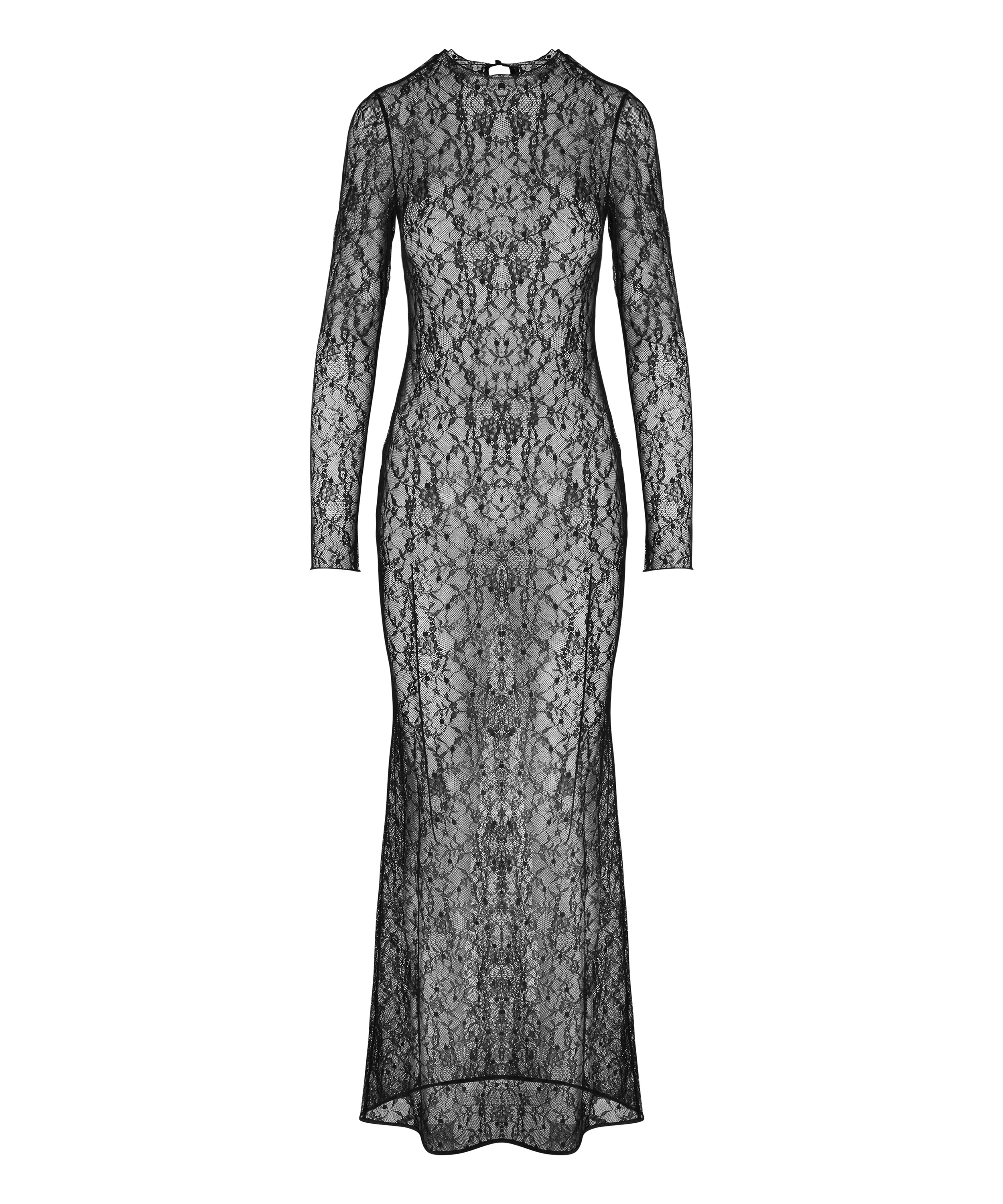 Halka Allover Lace, Czarny, main