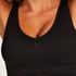 Bezszwowy krótki top, Czarny