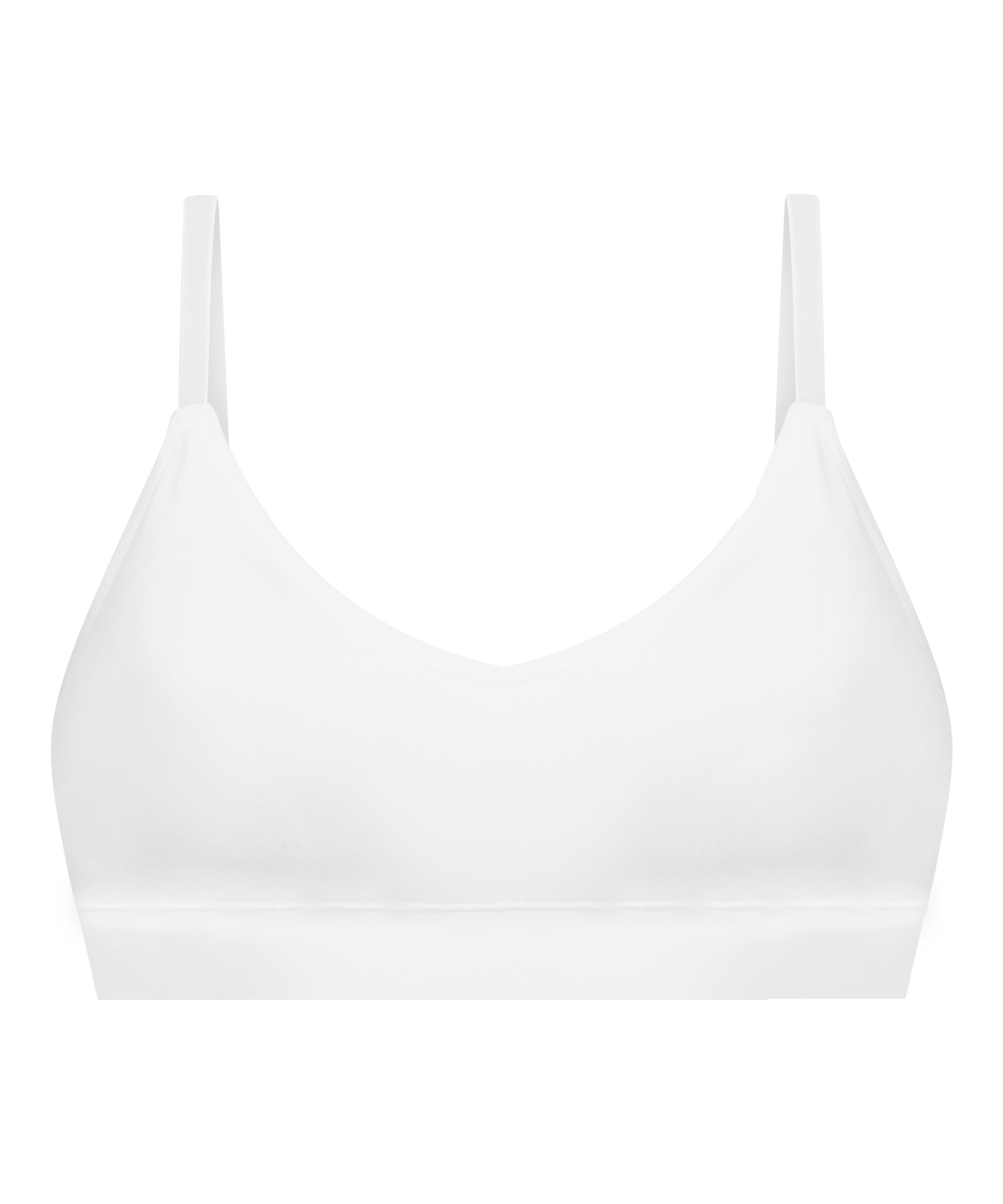 Tr&oacute;jkątny biustonosz bralette Dide, Biały, main