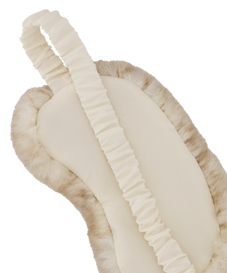 Maska do spania ze sztucznego futra, Szary