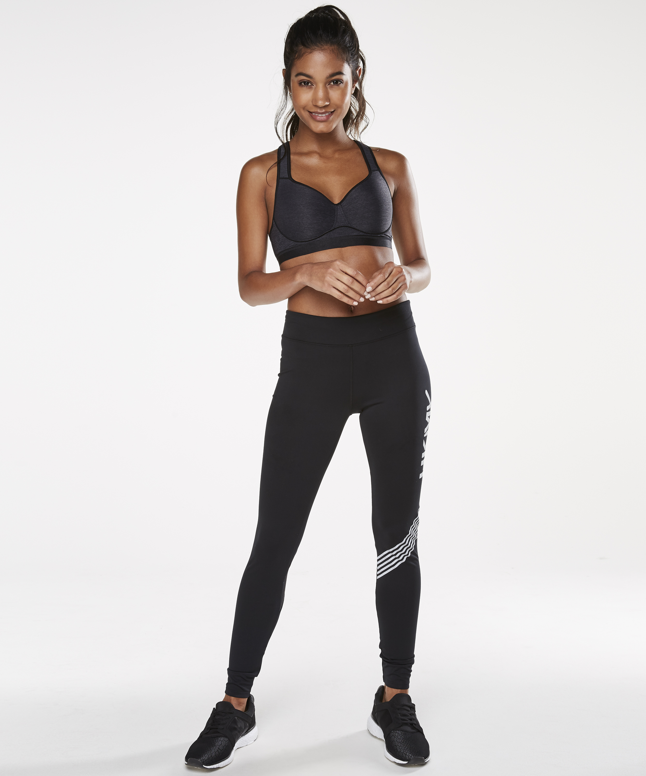 Sportowy biustonosz HKMX The All Star - poziom 2, Szary, main