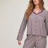 Pyjama Set Poplin Ruffle, Fioletowy