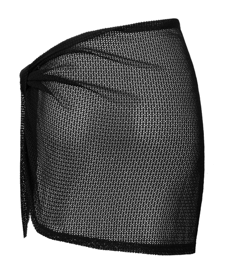 Plażowe dzianinowe pareo, Czarny