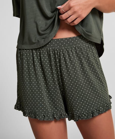 Dżersejowy zestaw piżamowy, Zielony