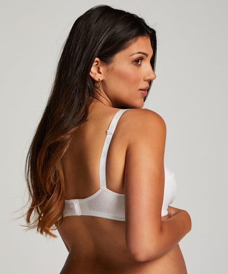 Nieusztywniony biustonosz do karmienia, Biały