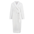 Long Fleece Bathrobe, Biały