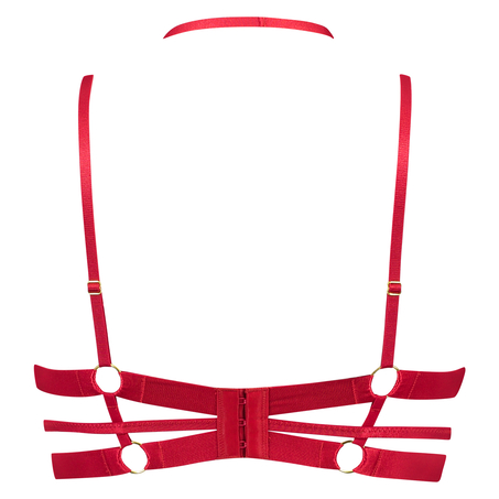 Nieusztywniony biustonosz z fiszbinami Jacky, Czerwony