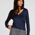 Top Henley do Piżamy, Niebieski