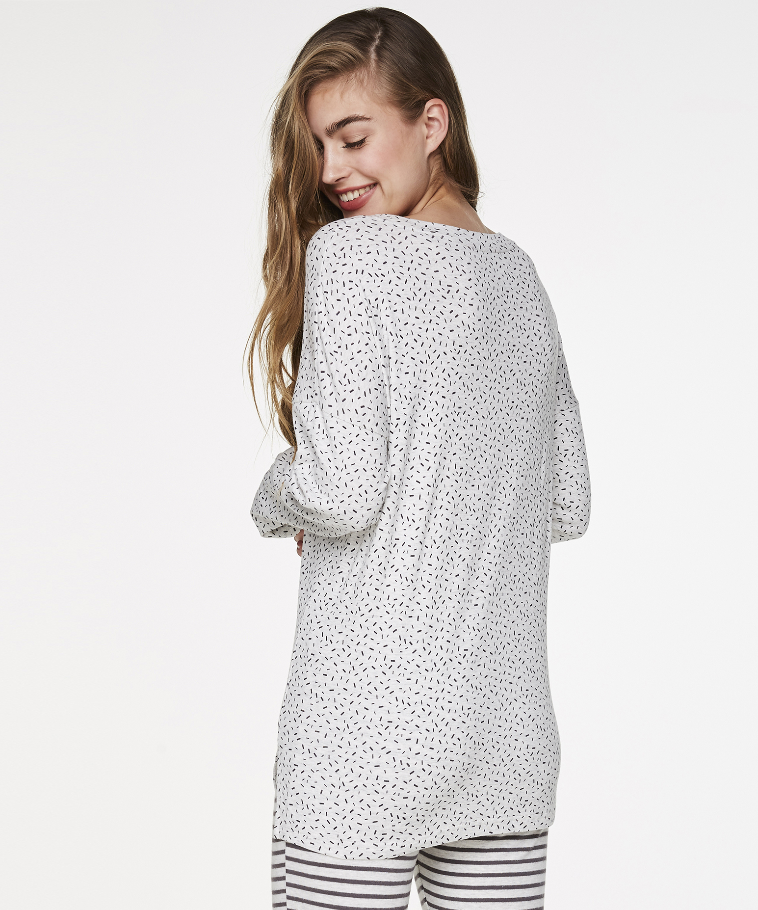 Racoon Jersey Top, Szary, main