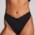 2-pak majtki od bikini Scallop, Czarny